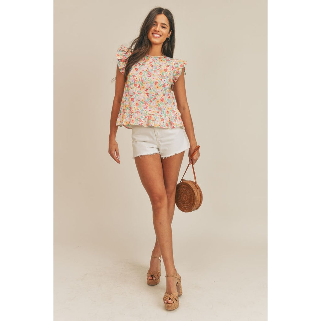 Chica Ruffle Top: Multi