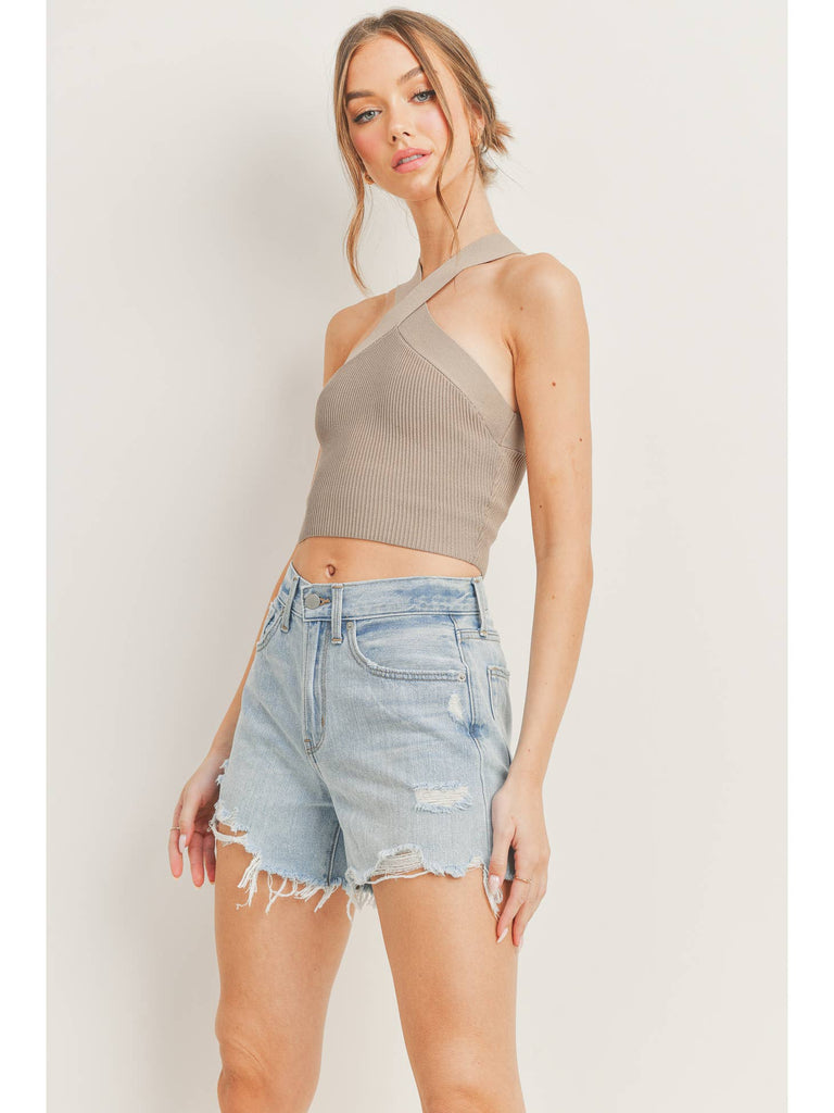 Paula Distressed Hem Short