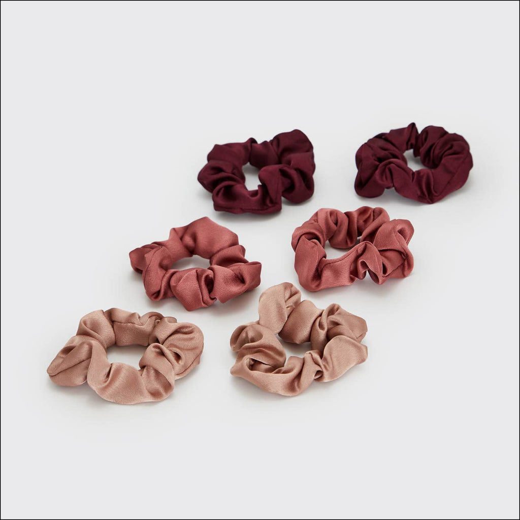 Holiday Satin Scrunchies 6pc