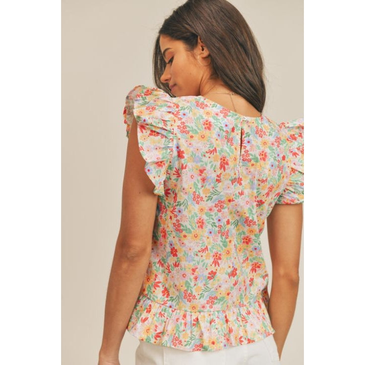 Chica Ruffle Top: Multi