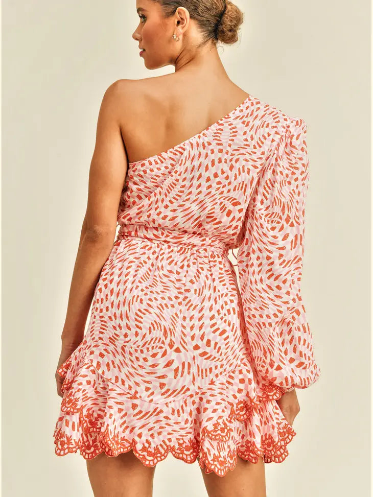 Tamara Printed One Shoulder Spring Dress