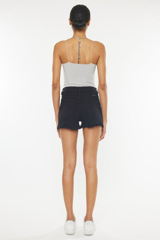 Hazel High Rise Black Shorts