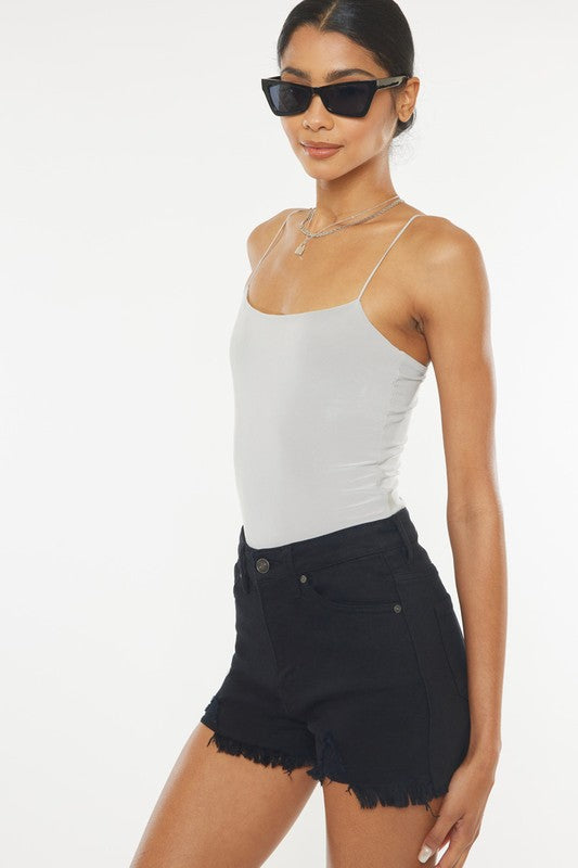 Hazel High Rise Black Shorts