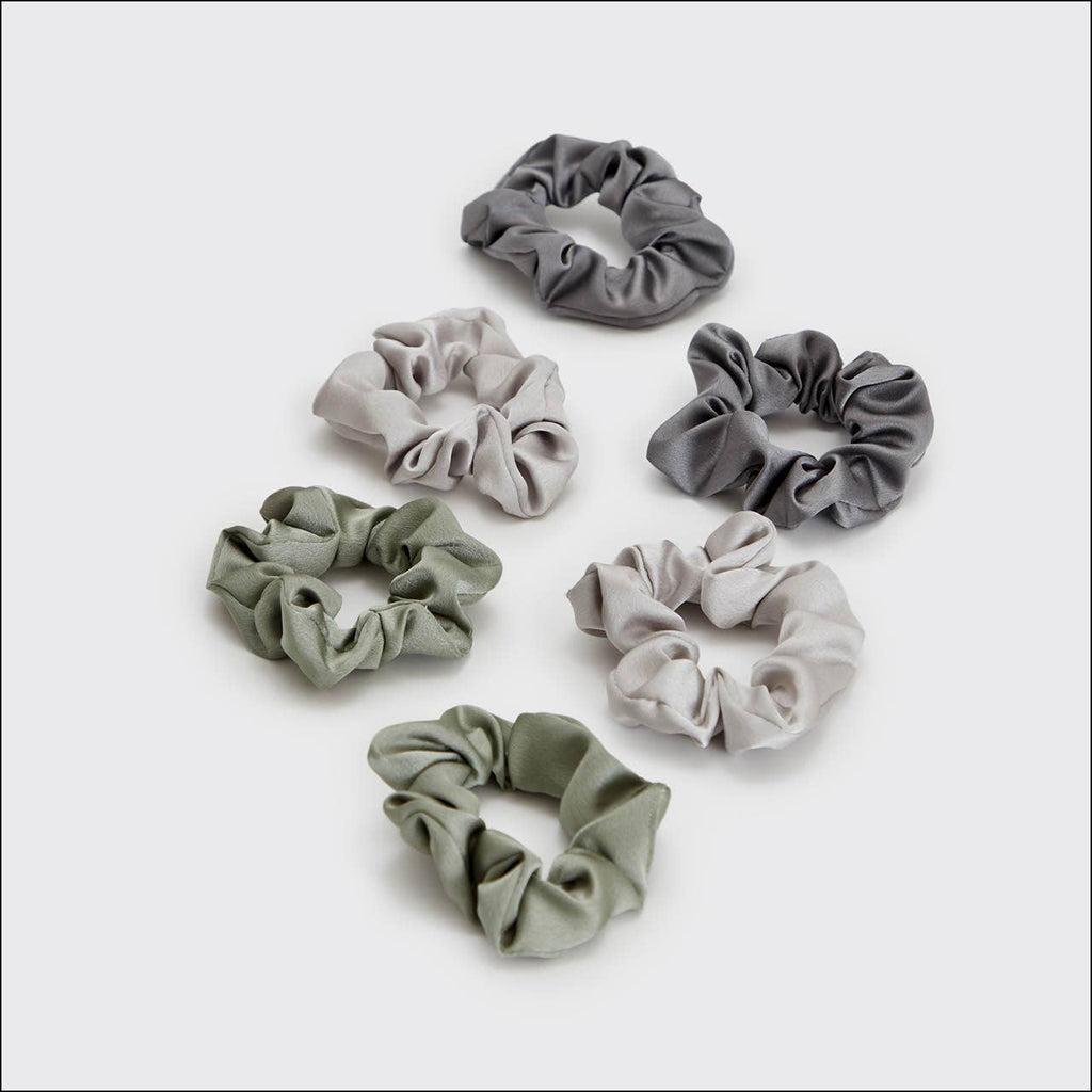Holiday Satin Scrunchies 6pc