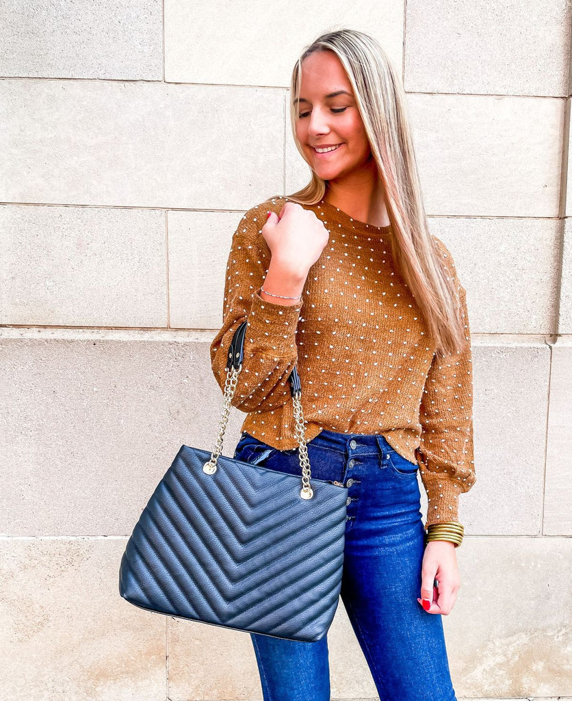 San Marcos Quilted Tote With Wallet