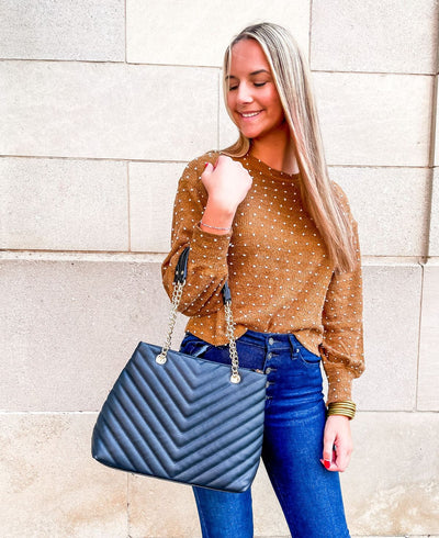 San Marcos Quilted Tote With Wallet