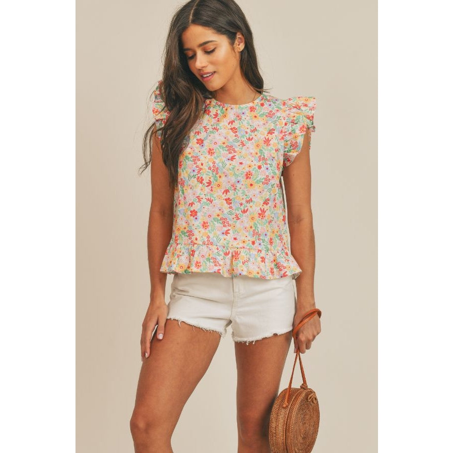 Chica Ruffle Top: Multi