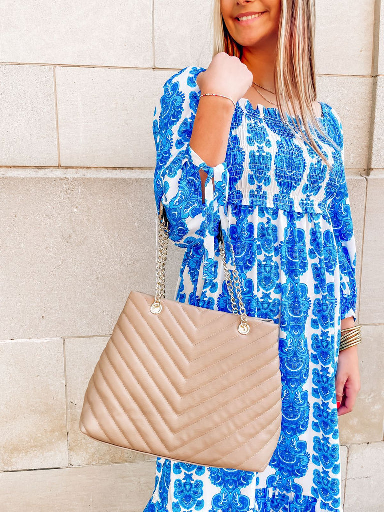 San Marcos Quilted Tote With Wallet