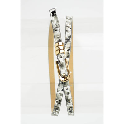 Colorful Skinny Floral Belt