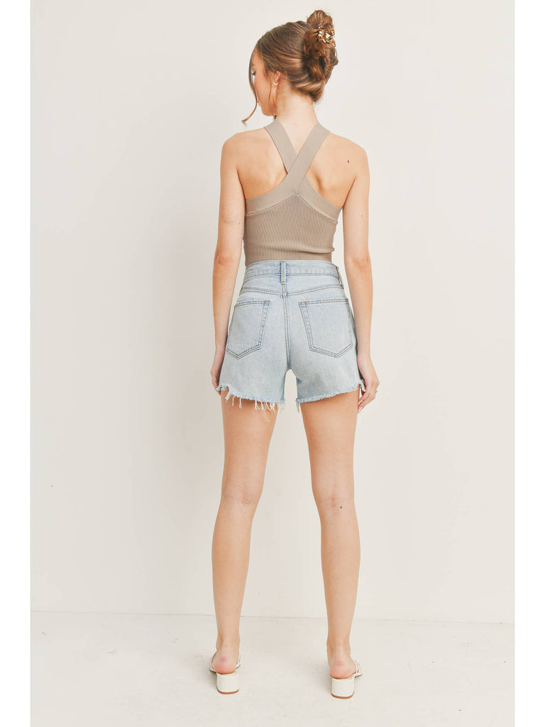 Paula Distressed Hem Short