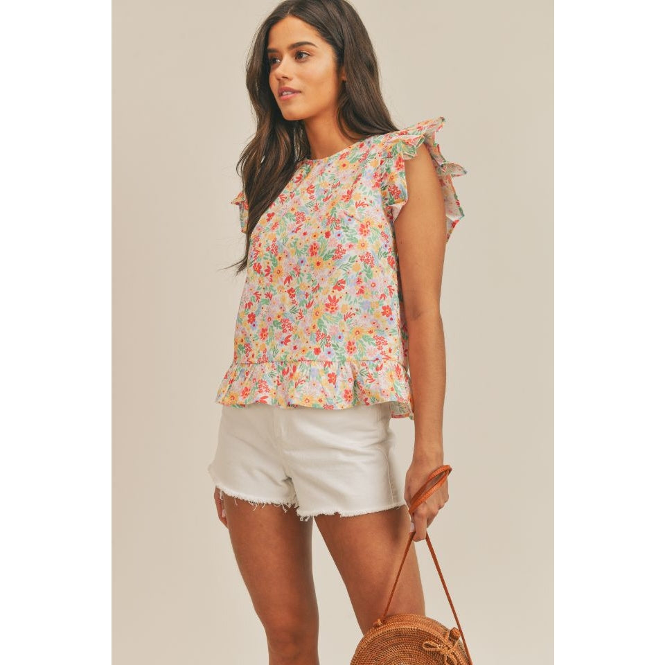 Chica Ruffle Top: Multi