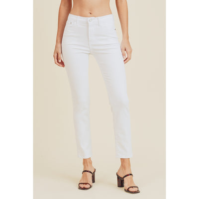 High Rise Clean Cigarette Just Black Denim