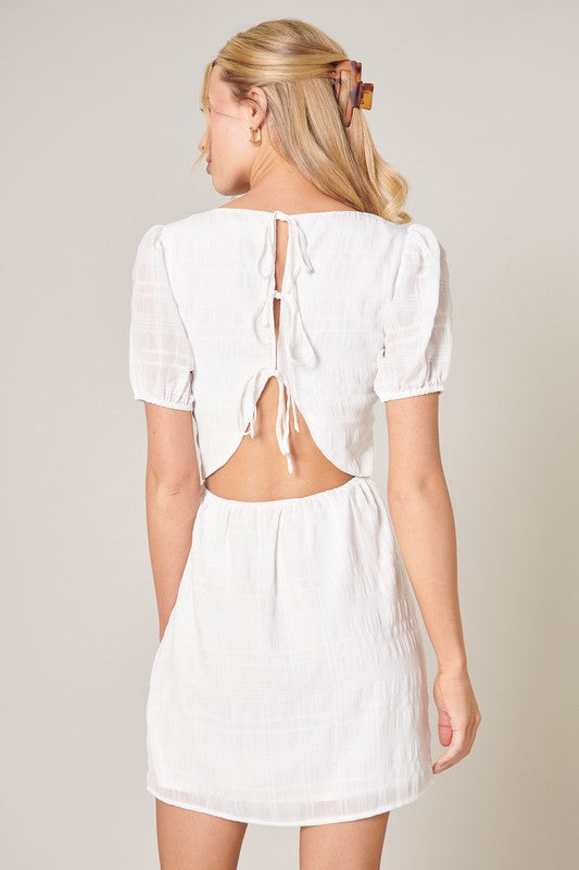 Taya Tie Back Mini Shift Dress