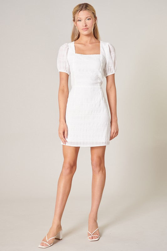 Taya Tie Back Mini Shift Dress